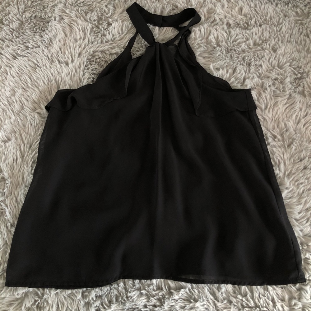 Aqua high neck tank blouse